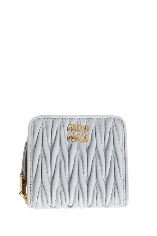 MIU MIU WOMAN GREY WALLETS & CARDHOLDERS