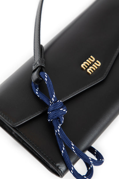 MIU MIU WOMAN BLACK WALLETS & CARDHOLDERS