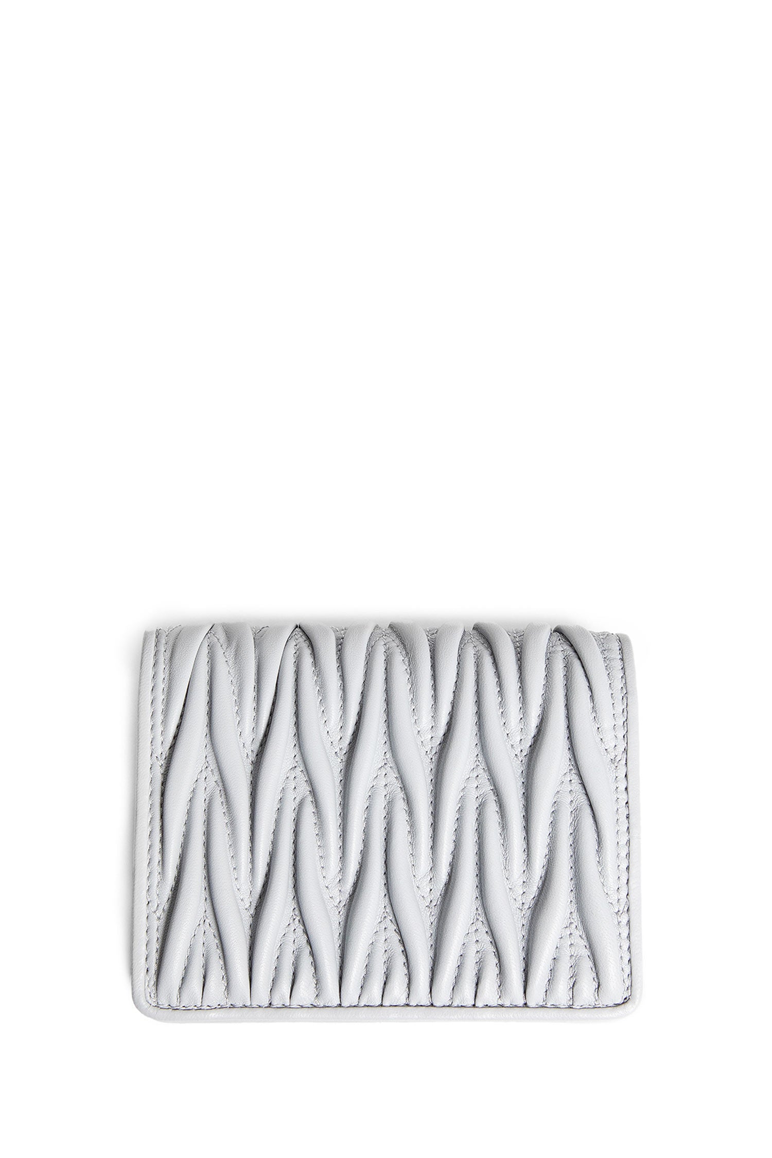 MIU MIU WOMAN GREY WALLETS & CARDHOLDERS