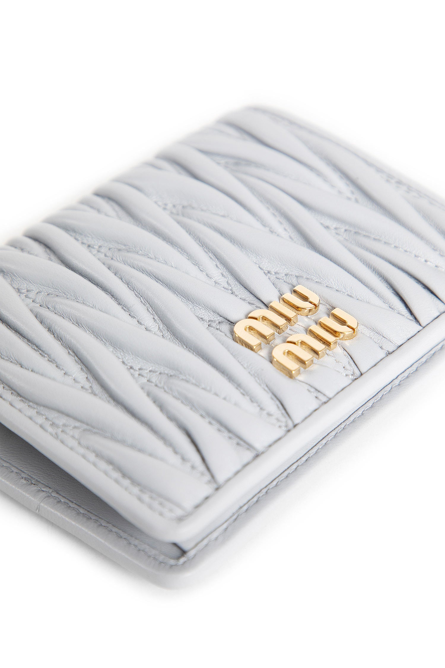 MIU MIU WOMAN GREY WALLETS & CARDHOLDERS