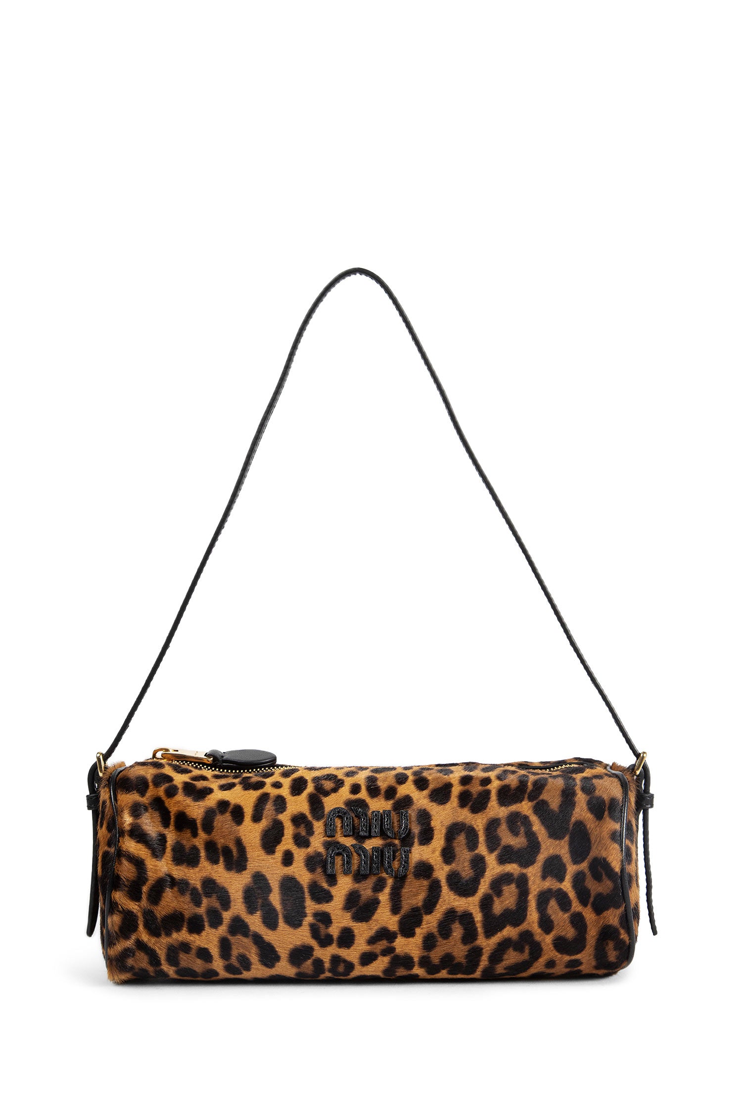 Leopard Print Calf Hair Shoulder Bag