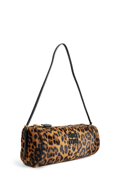 Leopard Print Calf Hair Shoulder Bag