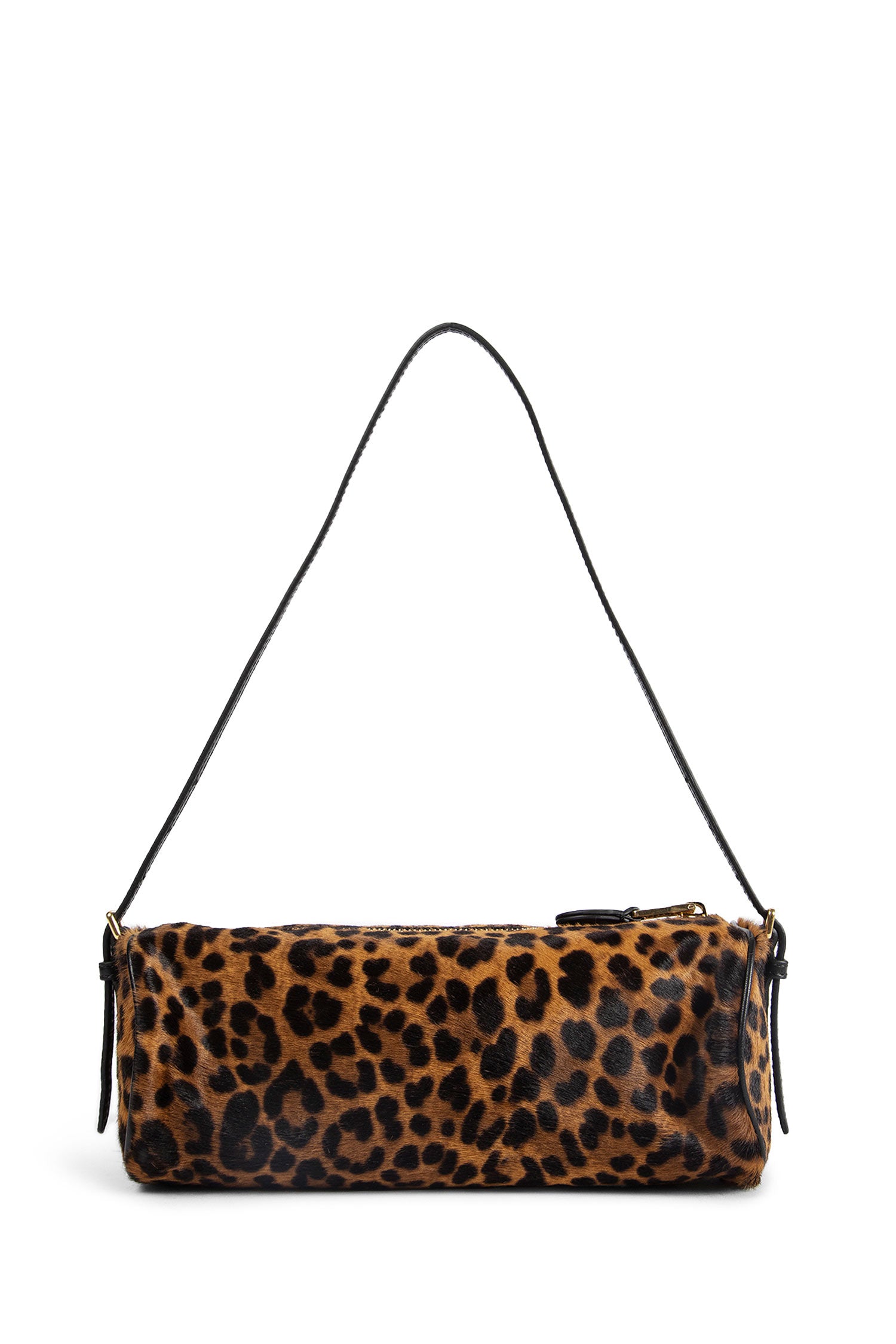 Leopard Print Calf Hair Shoulder Bag