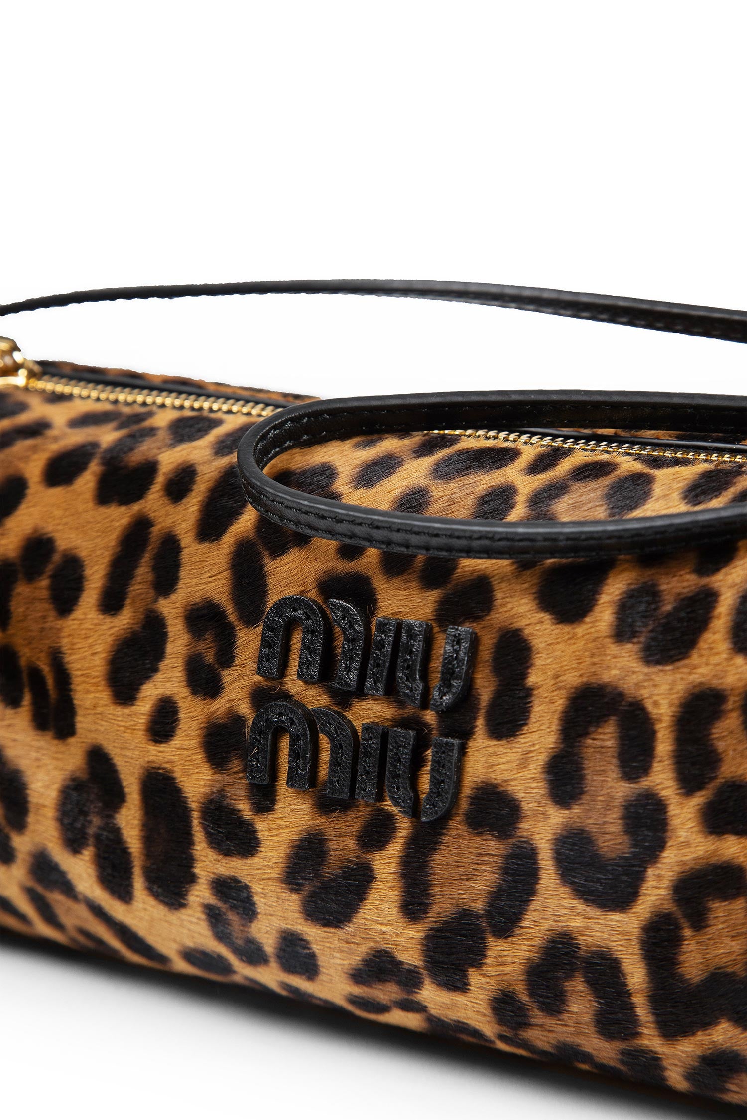 Leopard Print Calf Hair Shoulder Bag