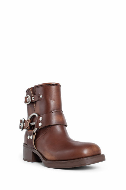 MIU MIU WOMAN BROWN BOOTS