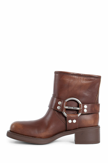 MIU MIU WOMAN BROWN BOOTS