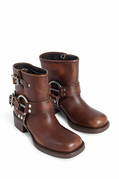 MIU MIU WOMAN BROWN BOOTS