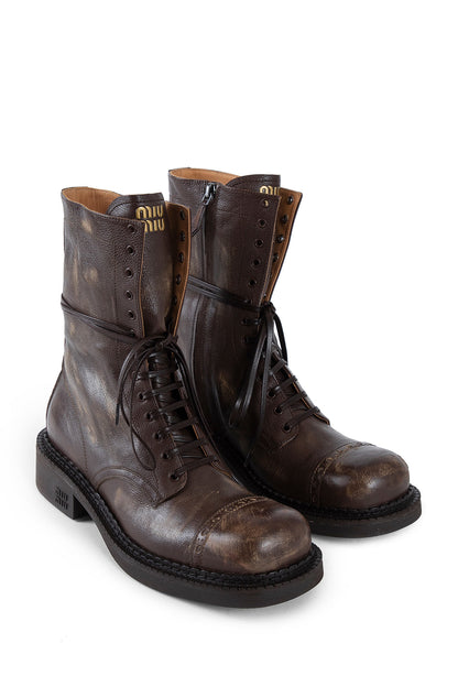 MIU MIU WOMAN BROWN BOOTS