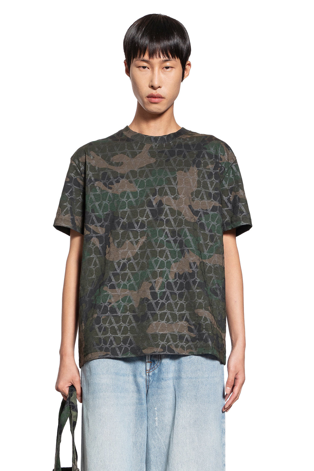 VALENTINO MAN GREEN T-SHIRTS & TANK TOPS