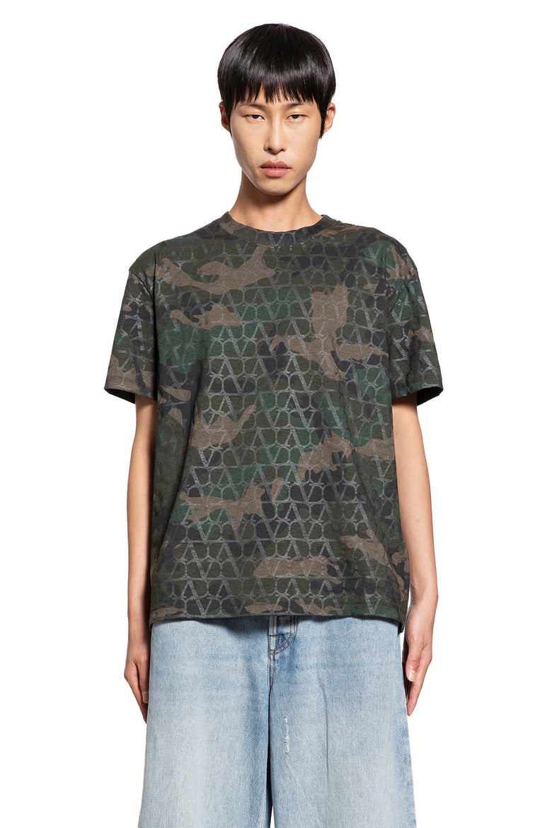 VALENTINO MAN GREEN T-SHIRTS & TANK TOPS