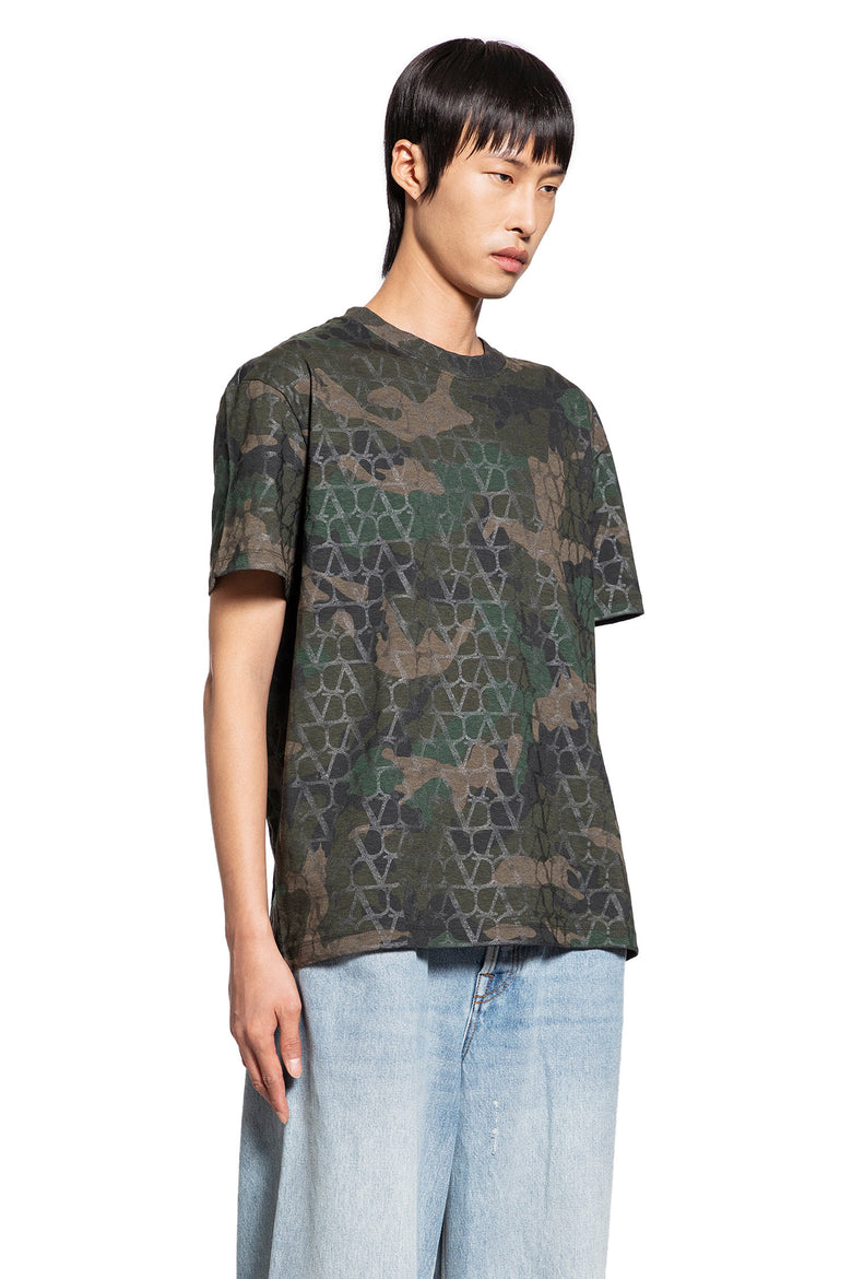 VALENTINO MAN GREEN T-SHIRTS & TANK TOPS