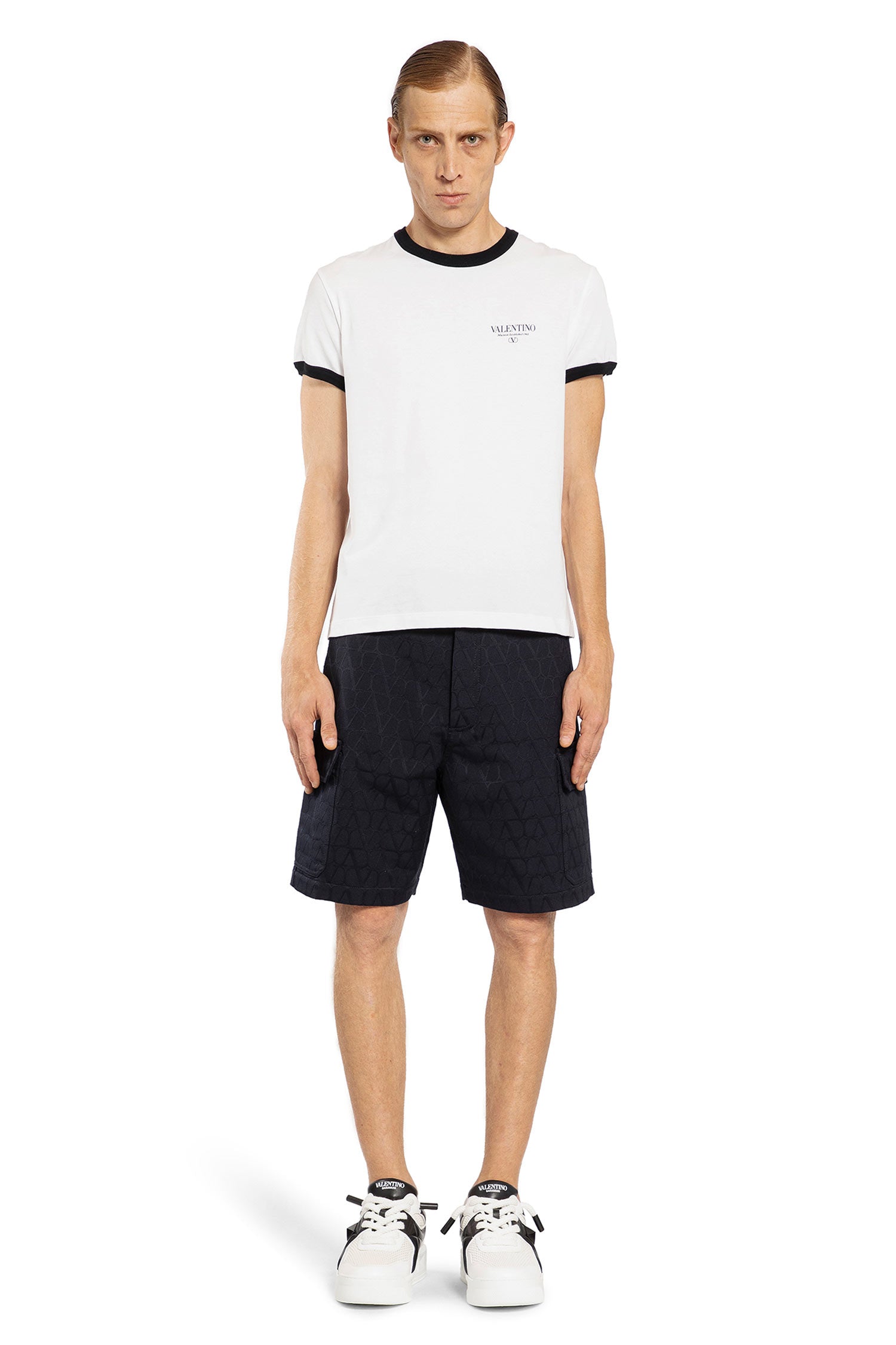 VALENTINO MAN BLACK&WHITE T-SHIRTS & TANK TOPS