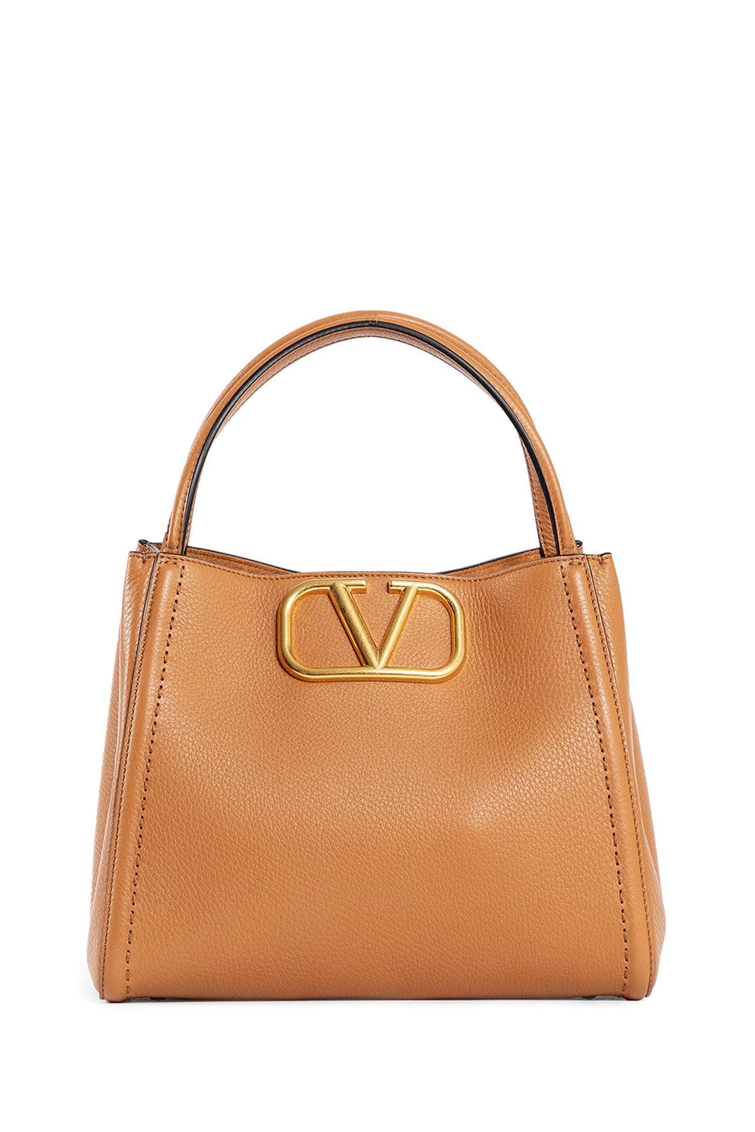 VALENTINO WOMAN BROWN TOP HANDLE BAGS