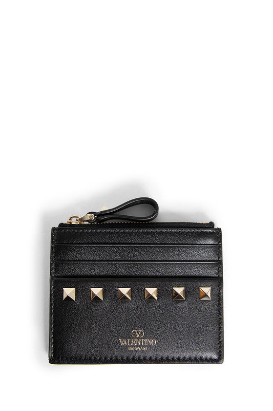 VALENTINO WOMAN BLACK WALLETS & CARDHOLDERS