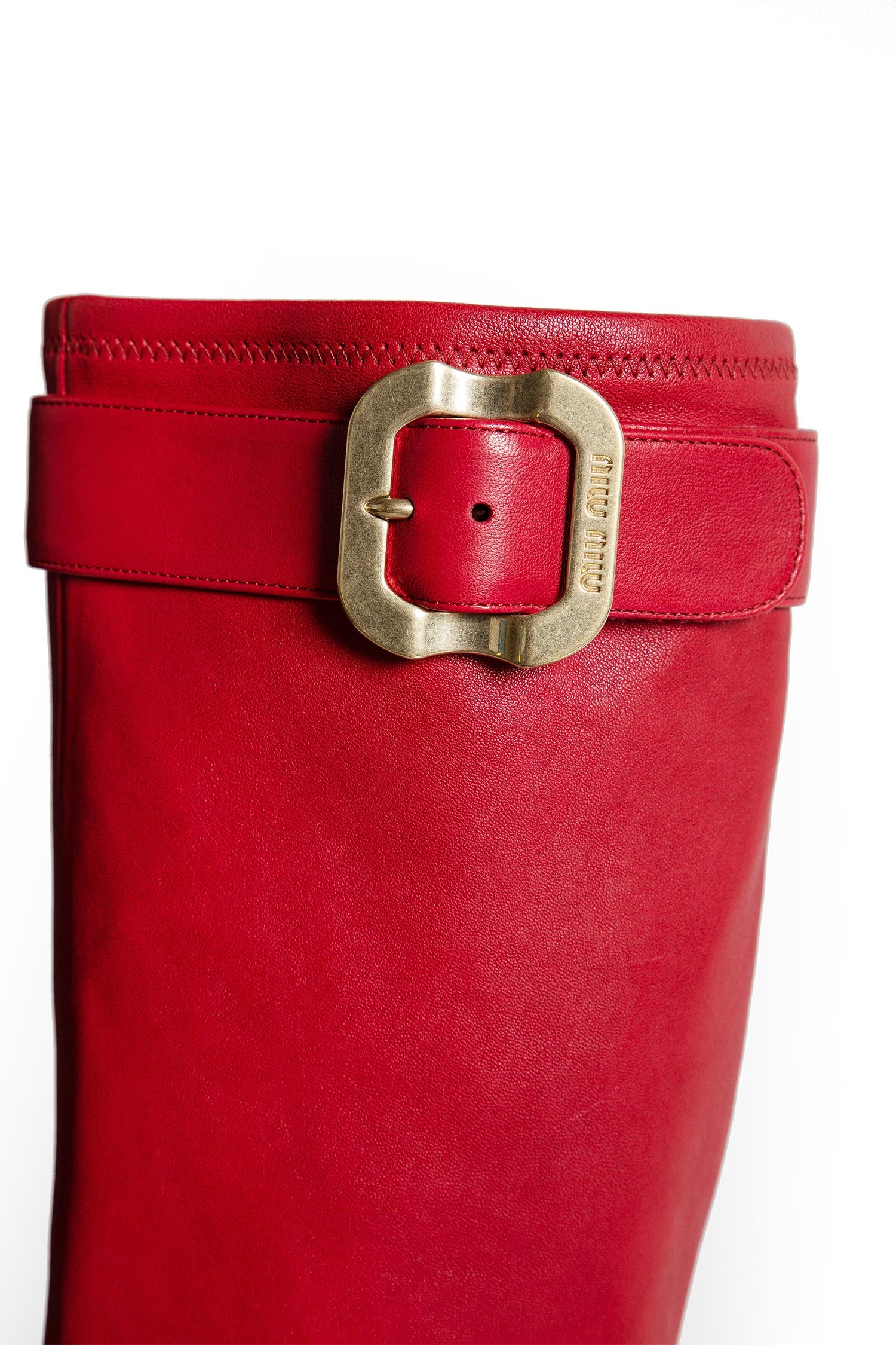 Nappa Leather Boots with Buckle