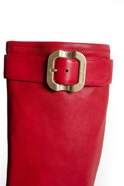 Nappa Leather Boots with Buckle