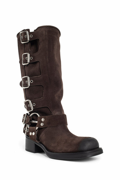 MIU MIU WOMAN BROWN BOOTS