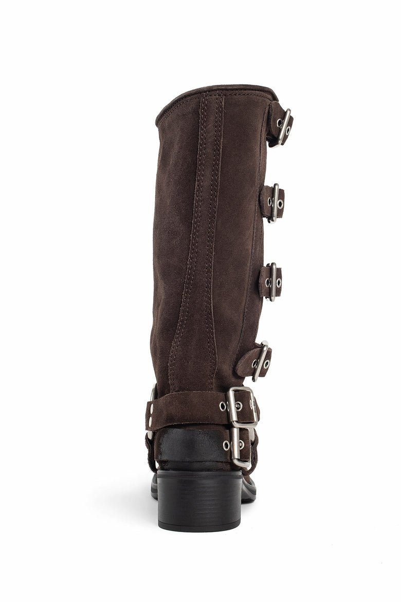 MIU MIU WOMAN BROWN BOOTS