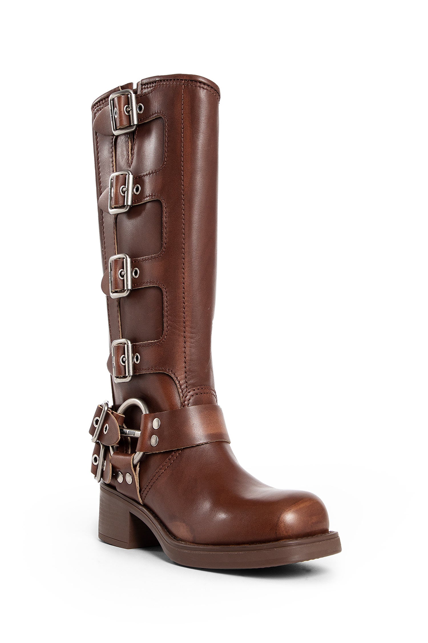 MIU MIU WOMAN BROWN BOOTS