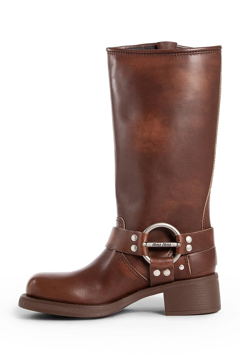 MIU MIU Sierra Leather Boots woman