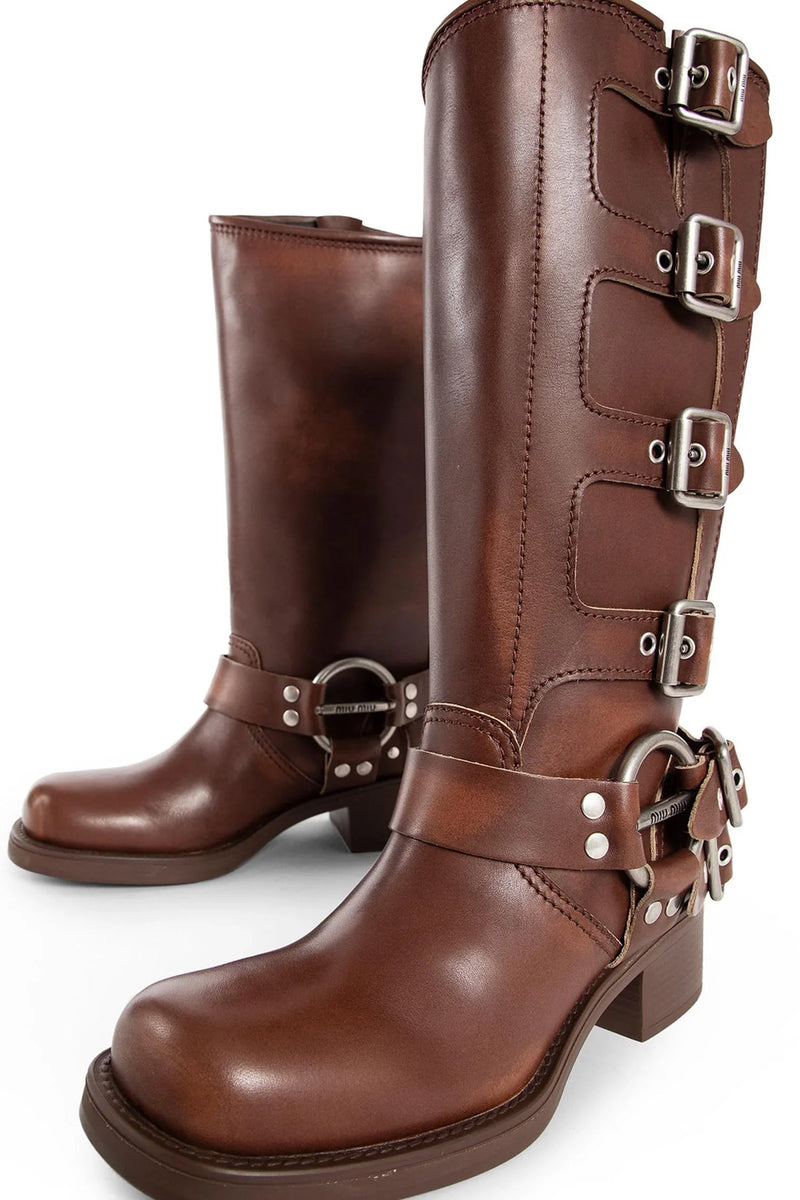 MIU MIU Sierra Leather Boots woman
