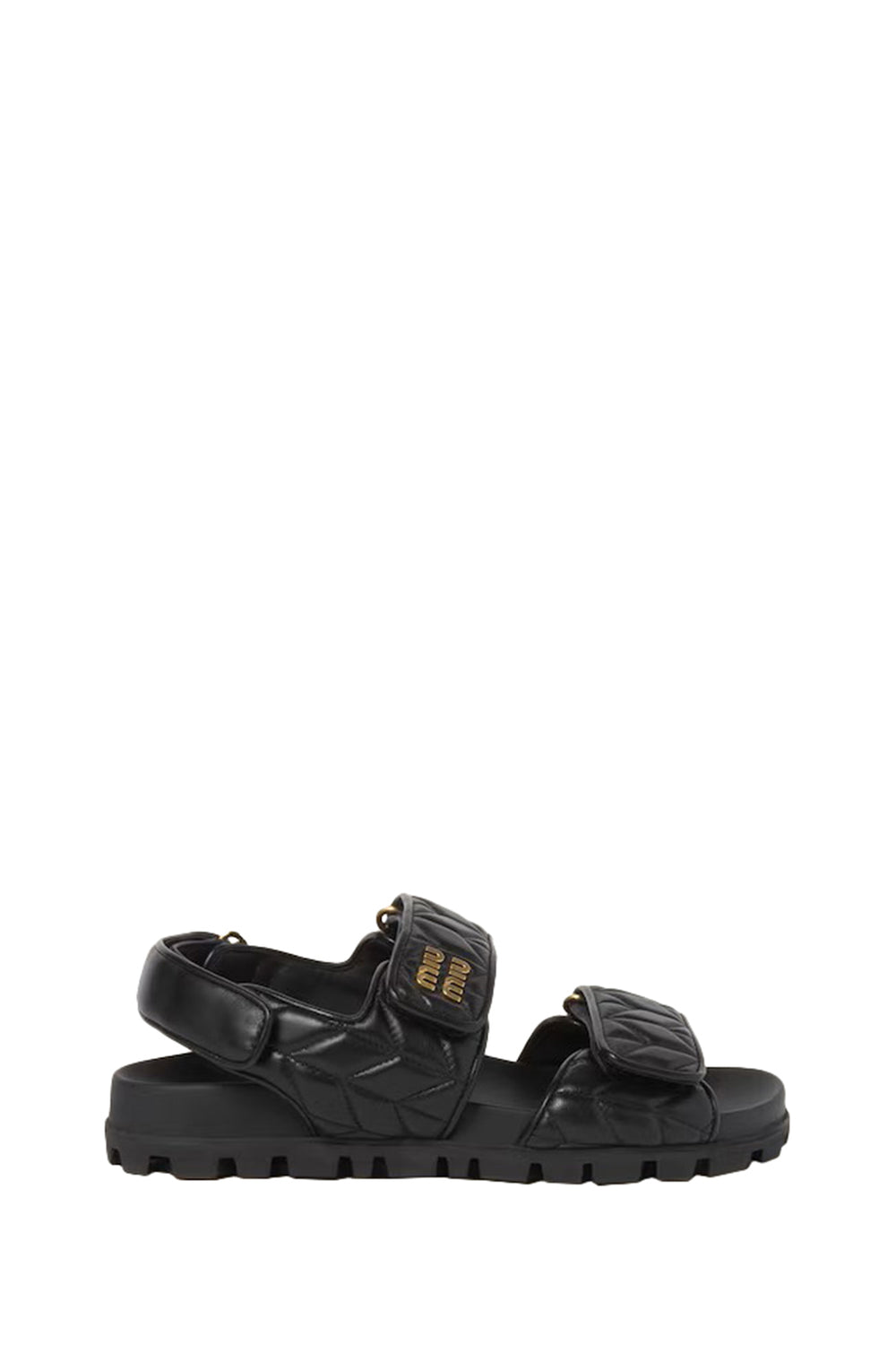 MIU MIU Sporty Matelassé Leather sandals woman