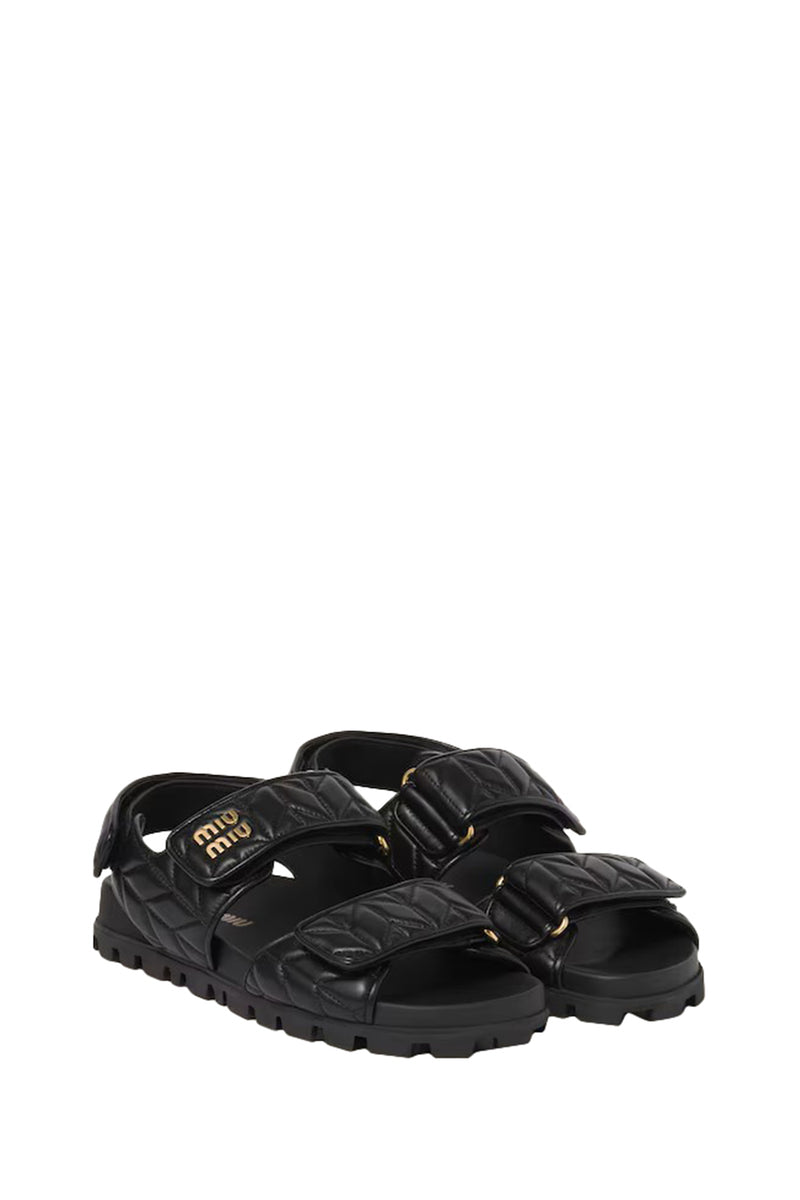 Sporty Matelassé Leather sandals