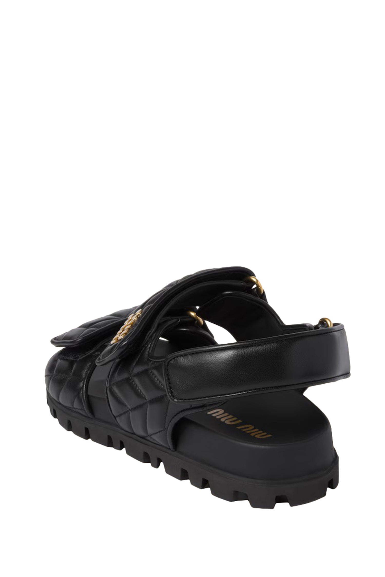Sporty Matelassé Leather sandals