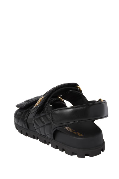 Sporty Matelassé Leather sandals