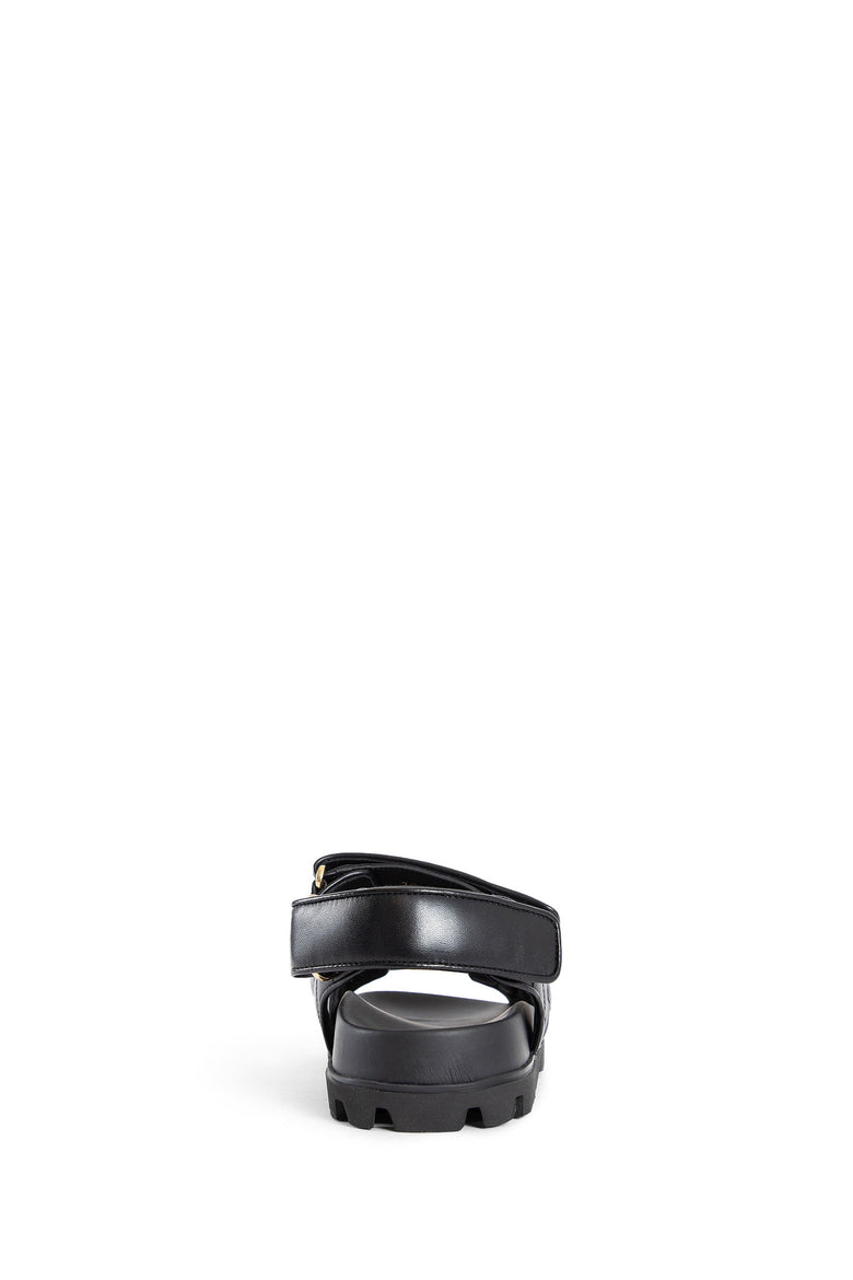 MIU MIU WOMAN BLACK SANDALS & SLIDES