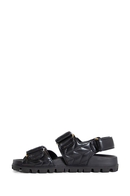 MIU MIU WOMAN BLACK SANDALS & SLIDES