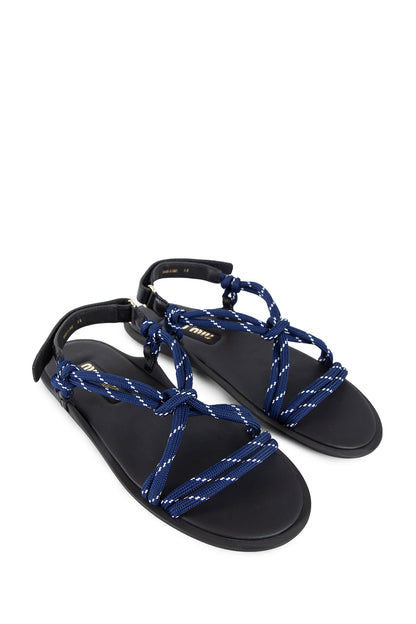 MIU MIU WOMAN BLUE SANDALS & SLIDES