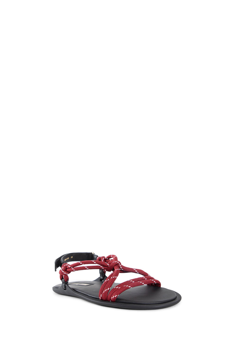 MIU MIU WOMAN RED SANDALS & SLIDES