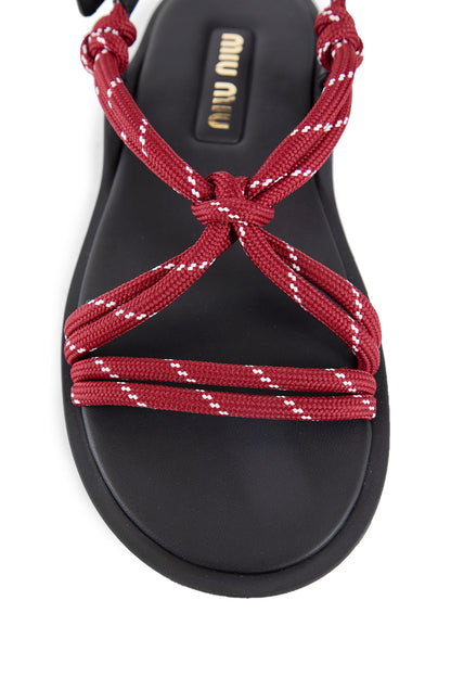 MIU MIU WOMAN RED SANDALS & SLIDES