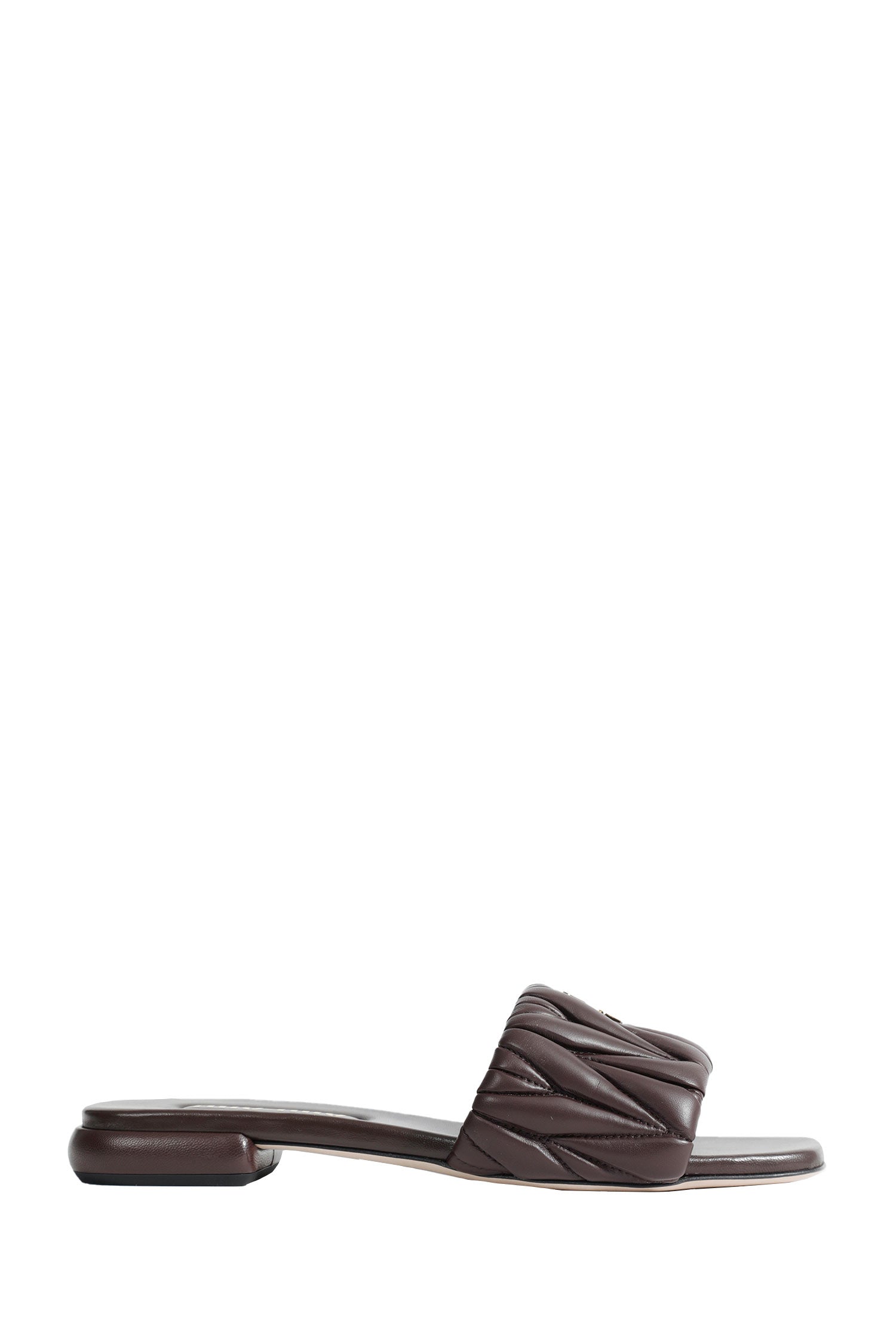 MIU MIU Matelassé Nappa Leather Slides woman
