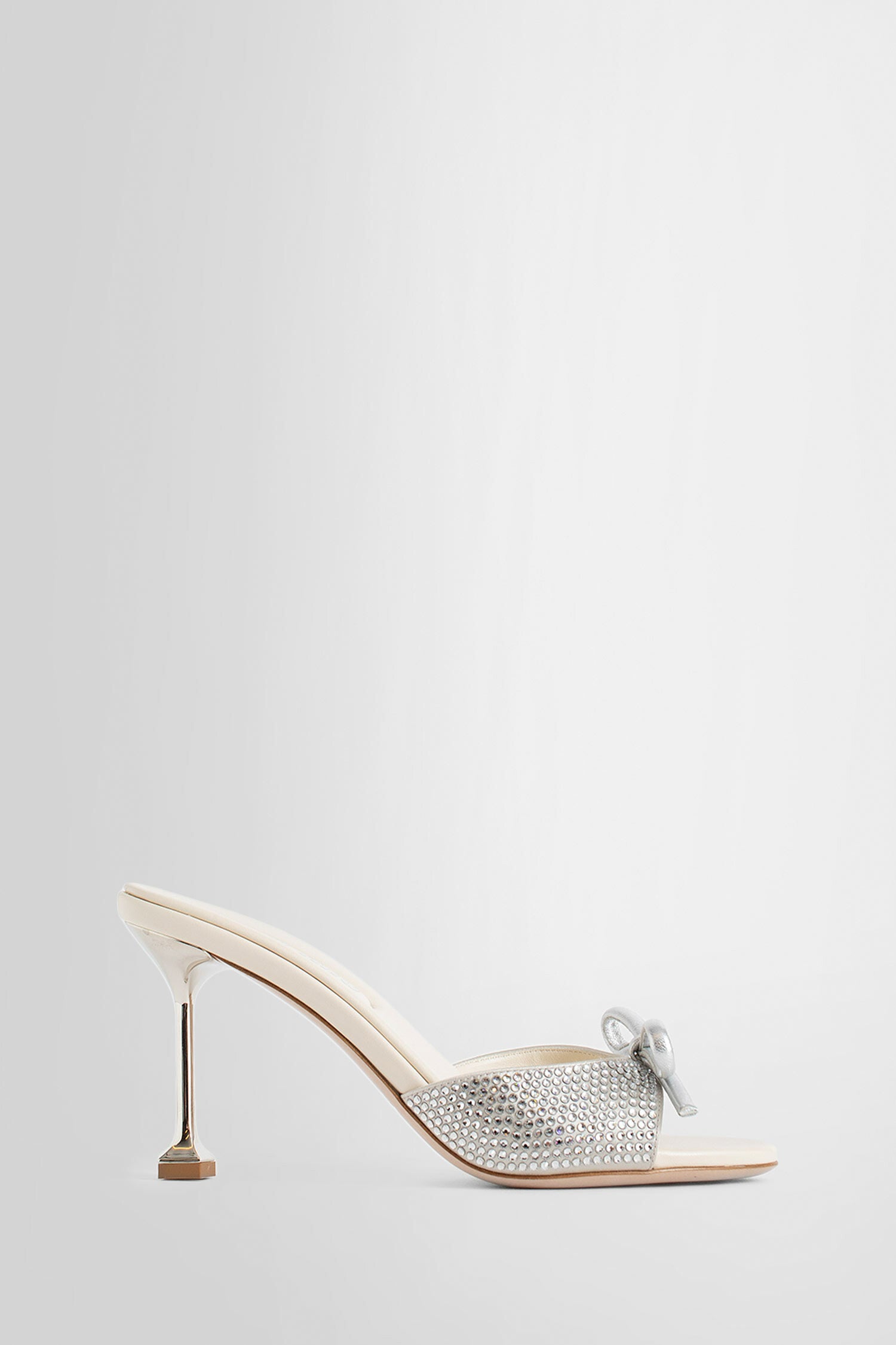 MIU MIU WOMAN SILVER MULES