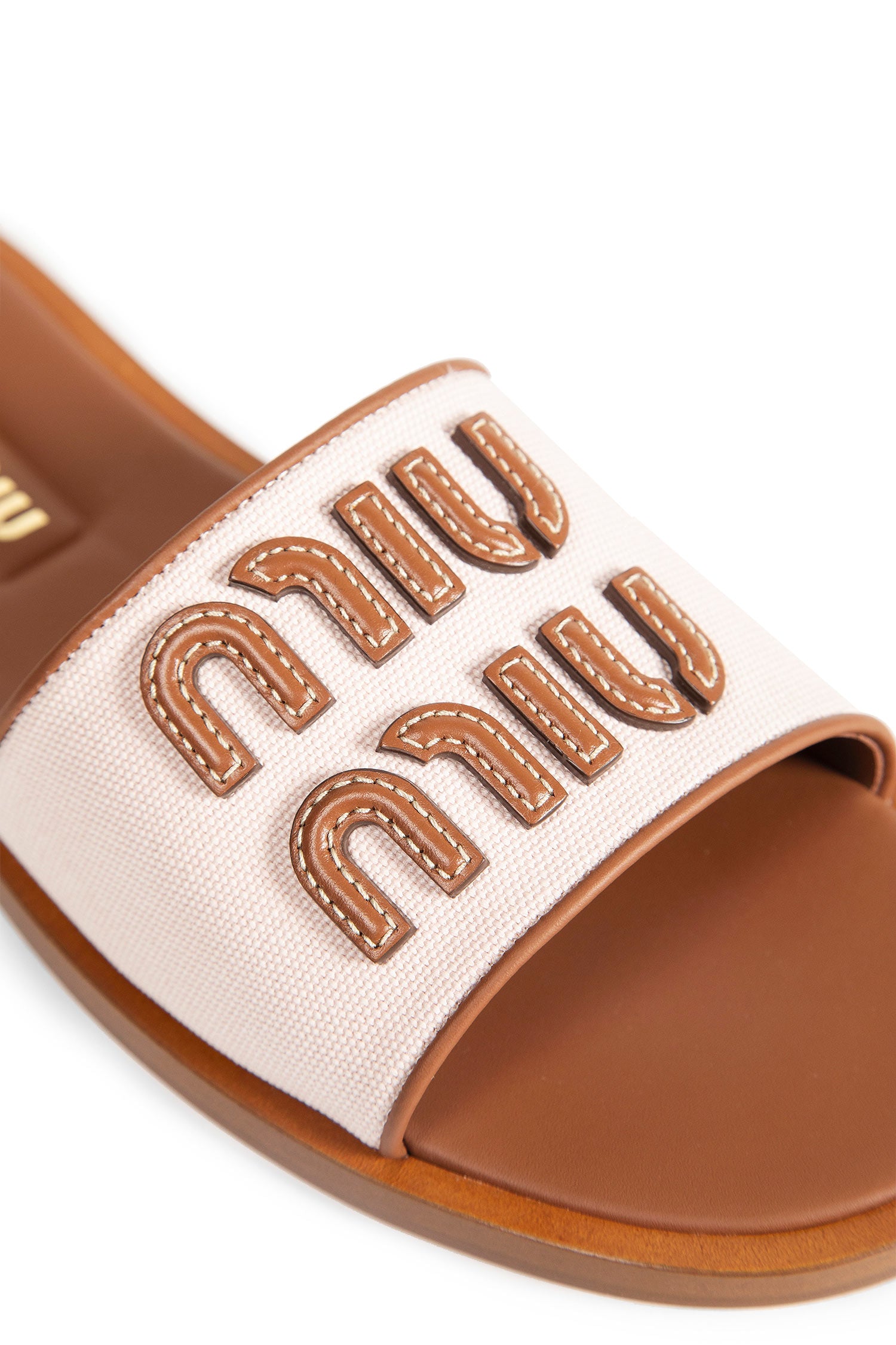 Canvas and Leather Slides