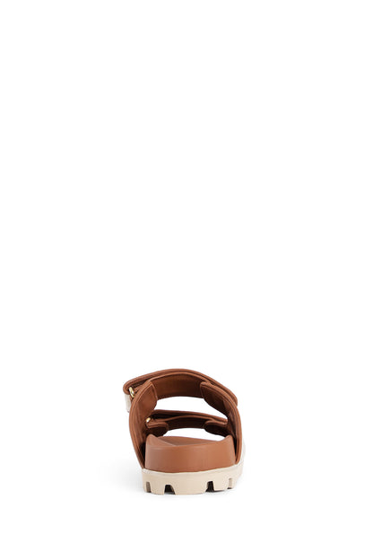 MIU MIU WOMAN BEIGE SANDALS & SLIDES