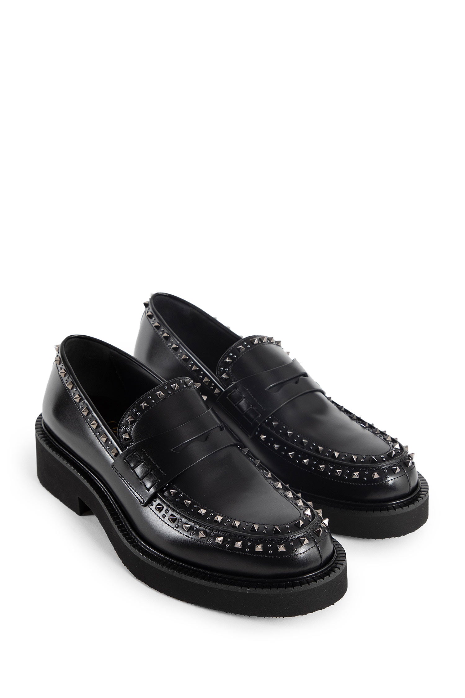 VALENTINO MAN BLACK LOAFERS & FLATS