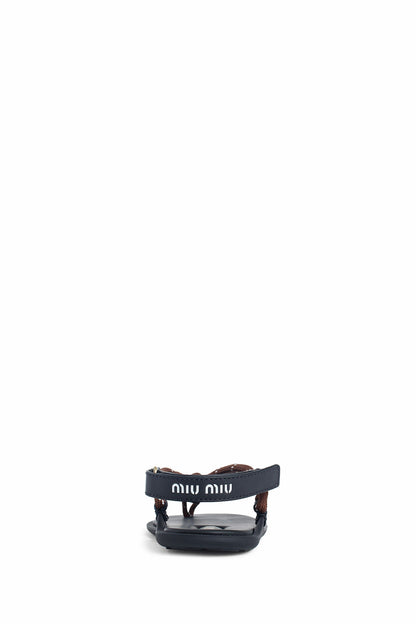 MIU MIU WOMAN BLACK SANDALS & SLIDES