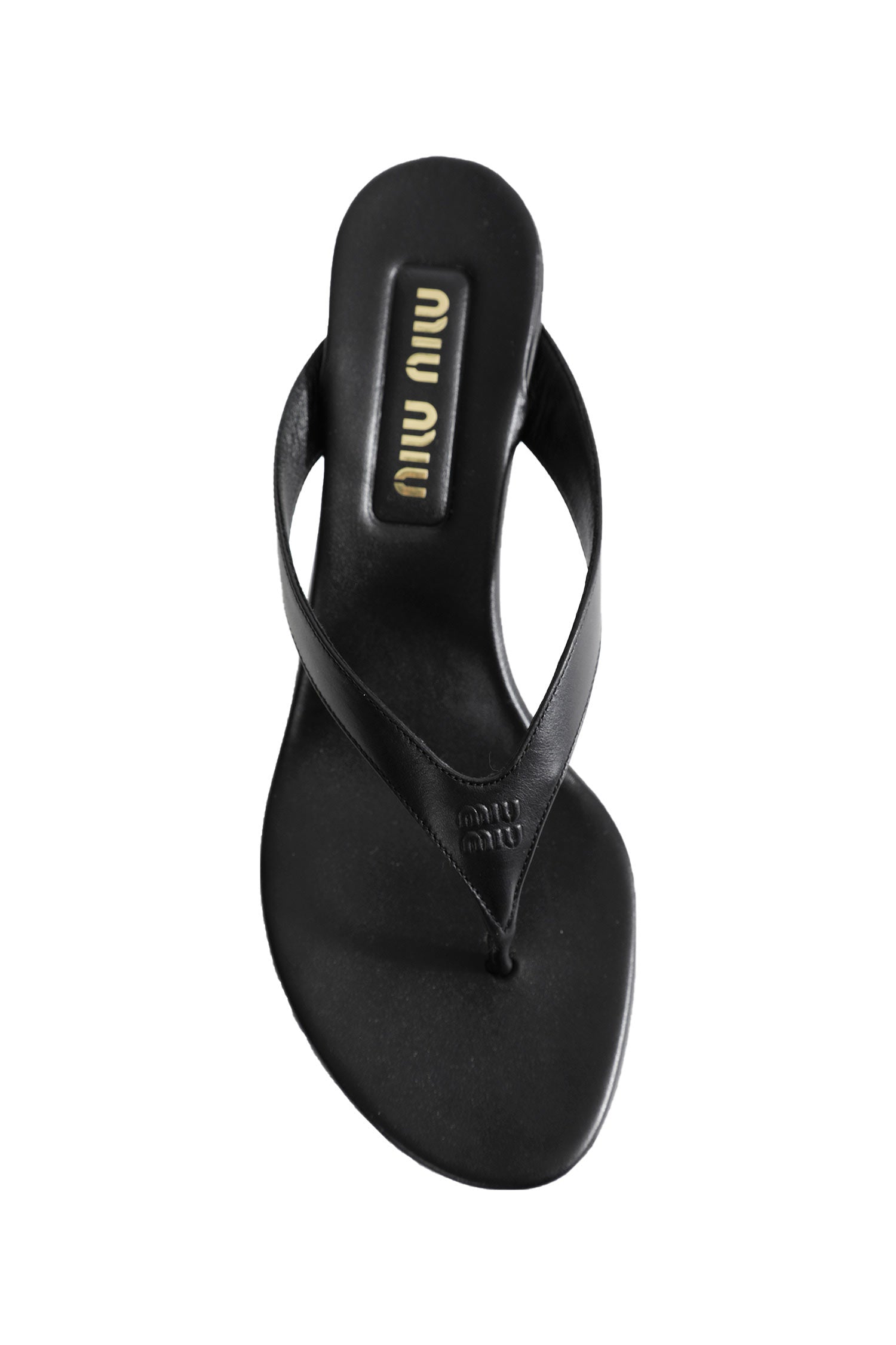 MIU MIU Thong Leather Sandals woman