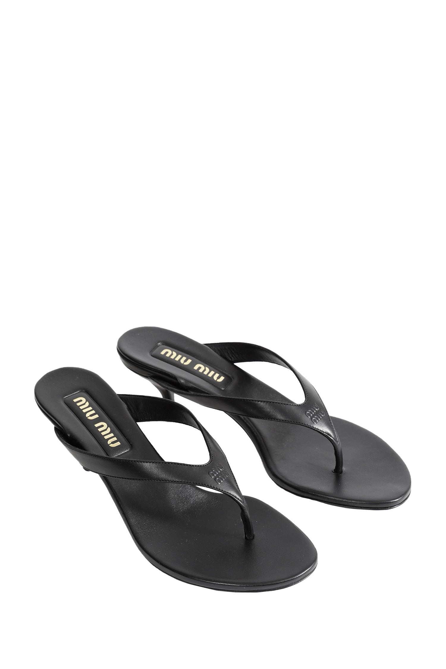 MIU MIU Thong Leather Sandals woman