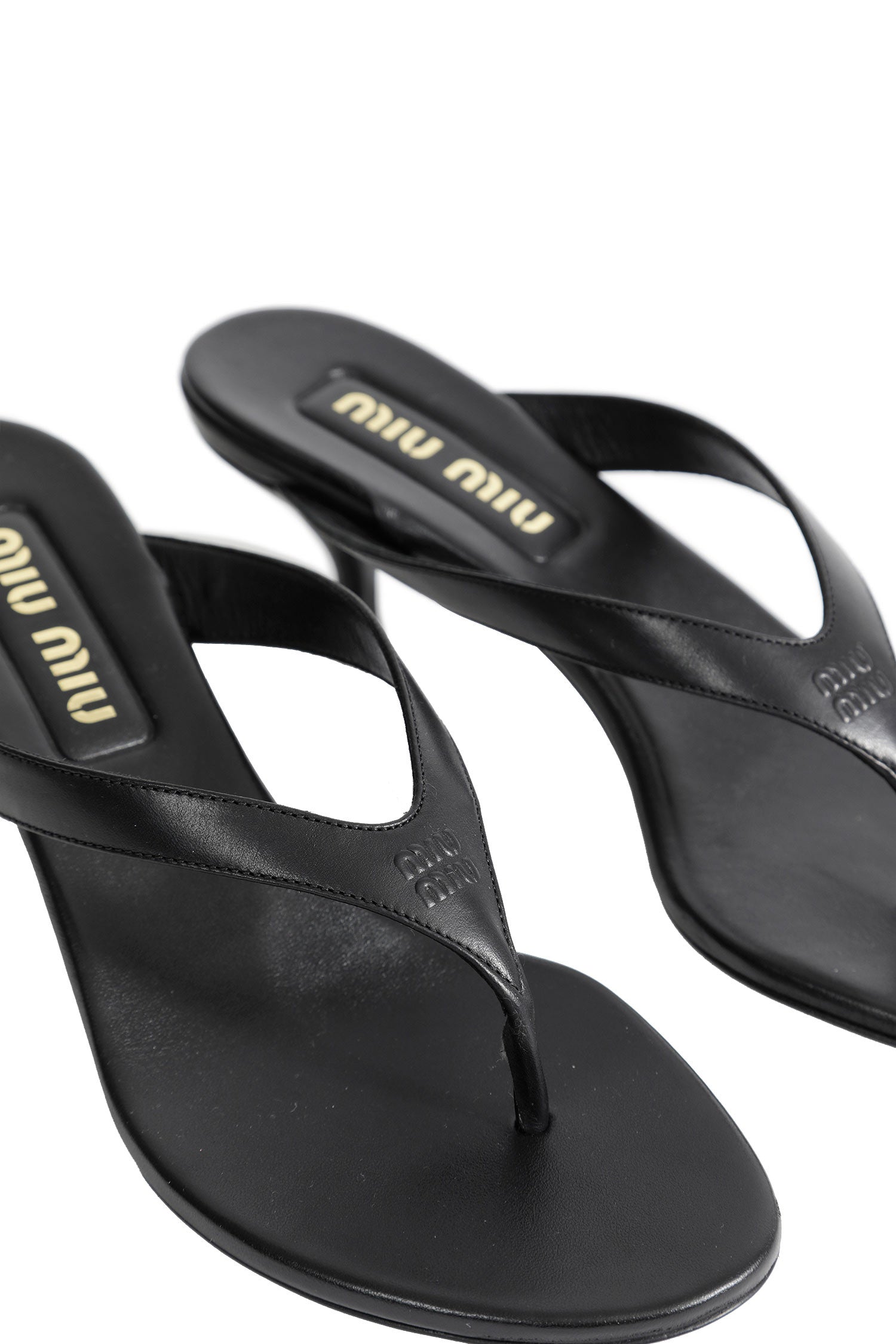 MIU MIU Thong Leather Sandals woman