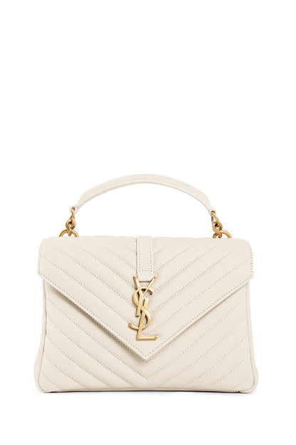 SAINT LAURENT WOMAN OFF-WHITE TOP HANDLE BAGS