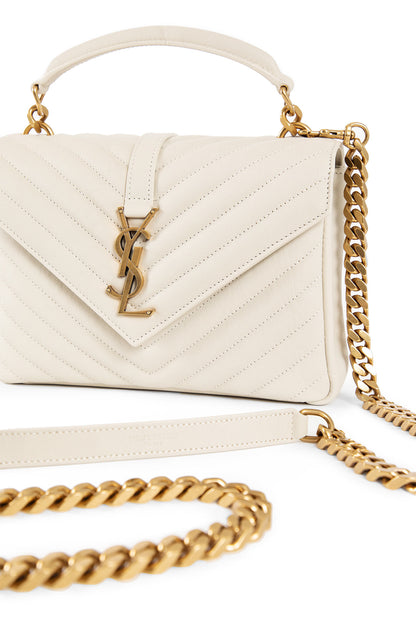 SAINT LAURENT WOMAN OFF-WHITE TOP HANDLE BAGS