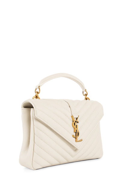 SAINT LAURENT WOMAN OFF-WHITE TOP HANDLE BAGS