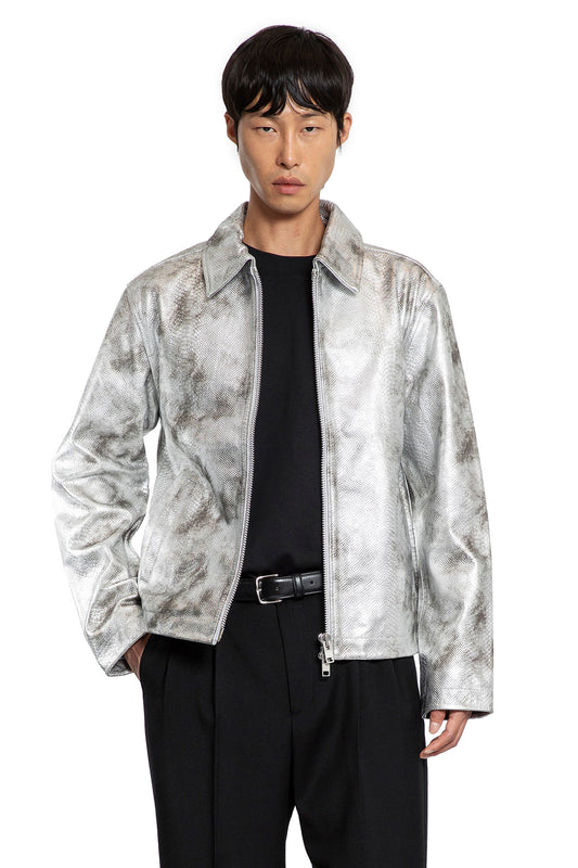 Snake Print Leather Jacket - Antonioli.eu