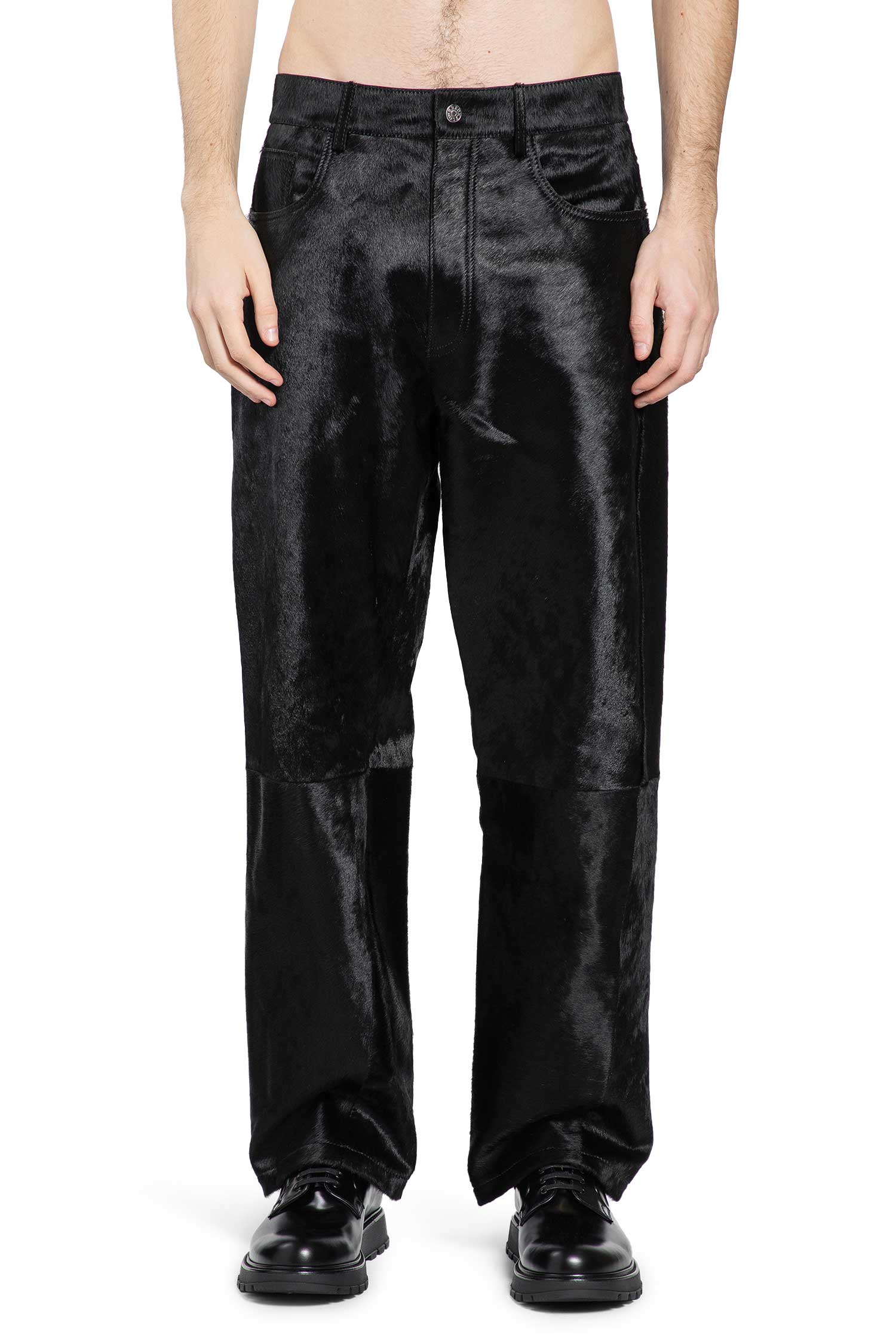 Wide Twist Cowhide Pants