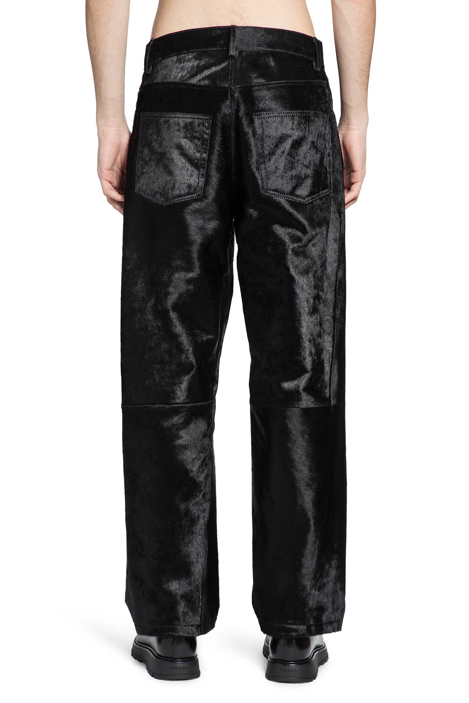 Wide Twist Cowhide Pants