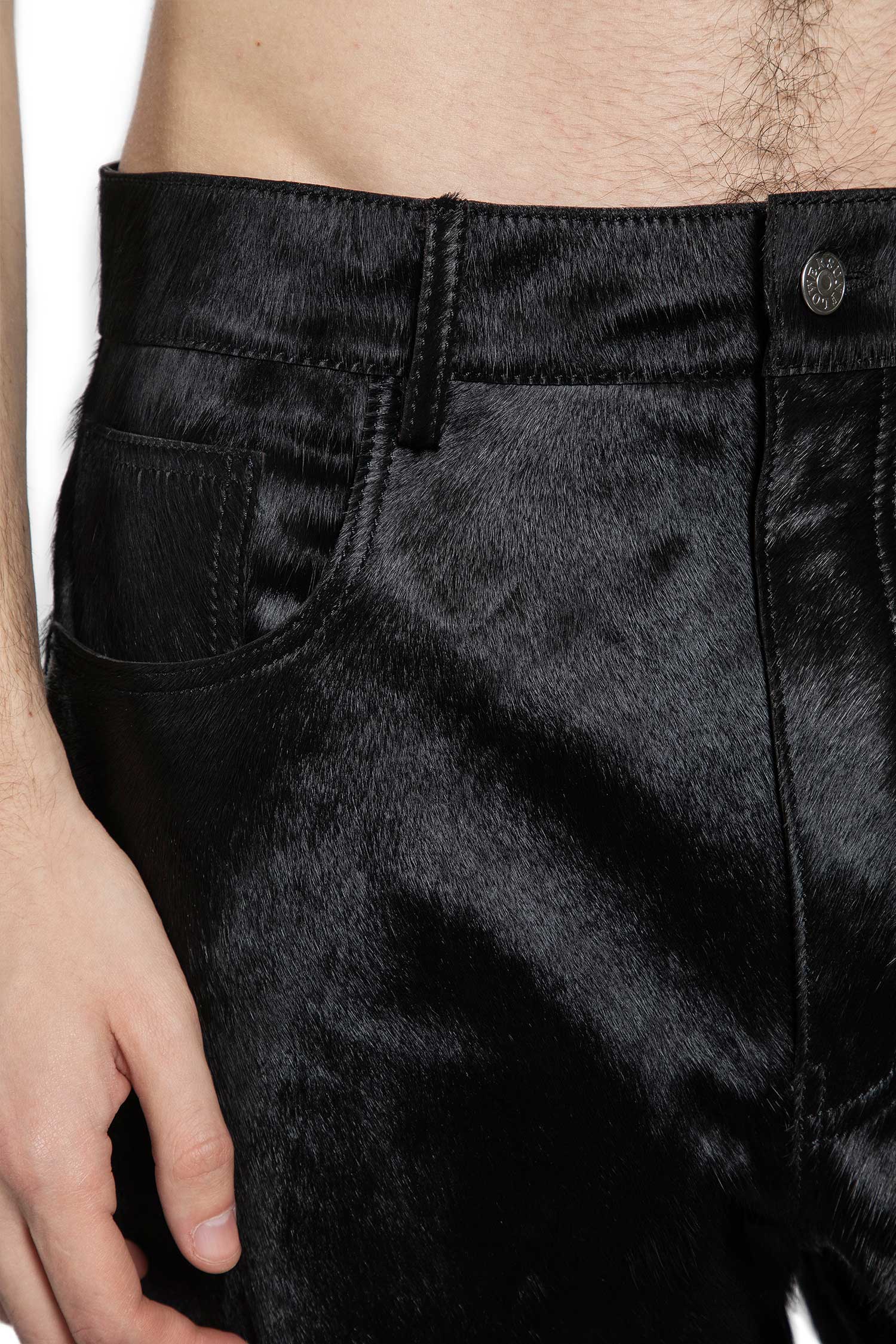 Wide Twist Cowhide Pants